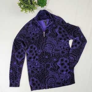 Soma Soft Lounge wear Zip Up Jacket Size S Purple